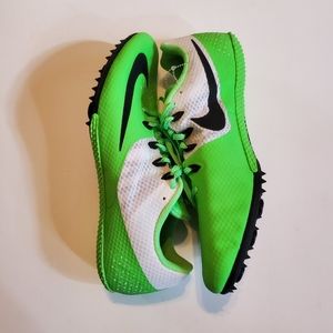 Nike rival s green and white track spikes size 12